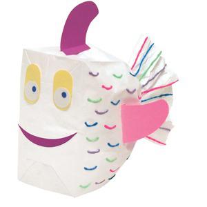 Creativity Street Kraft Bag - Art Project, Craft Project, Bag, Hat - 11"Height x 6"Width - 28 / Pack - Assorted - Kraft. Picture 6