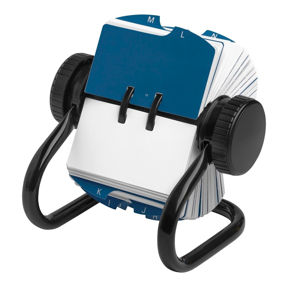 Rolodex Open Classic Rotary Files - 500 Card Capacity - For 2.25" x 4" Size Card - 24 A to Z Index Guide - Black - Metal. Picture 2