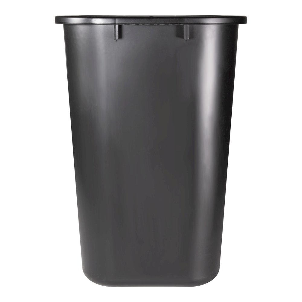 Sparco Rectangular Wastebasket - 7 gal Capacity - Rectangular - 15" Height x 14.5" Width x 10.5" Depth - Polyethylene - Black - 1 Each. Picture 4