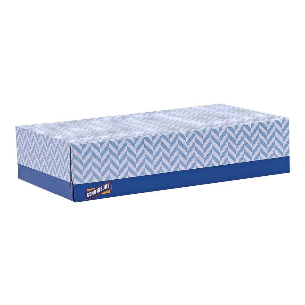 Genuine Joe Facial Tissue - 2 Ply - WhiteBox - 100/Box - 30 / Carton. Picture 5