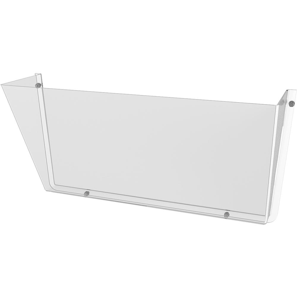 Deflecto Unbreakable DocuPocket - 1 Pocket(s) - 1 Compartment(s) - 6.50" Height x 14.50" Width x 3" Depth - Unbreakable - Clear - Plastic - 1 Each. Picture 8