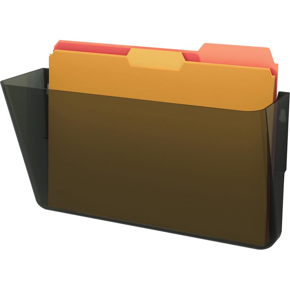 Deflecto EZ Link Stackable DocuPocket - 1 Compartment(s) - 7" Height x 13" Width x 4" Depth - Stackable - Smoke - 1 Each. Picture 7