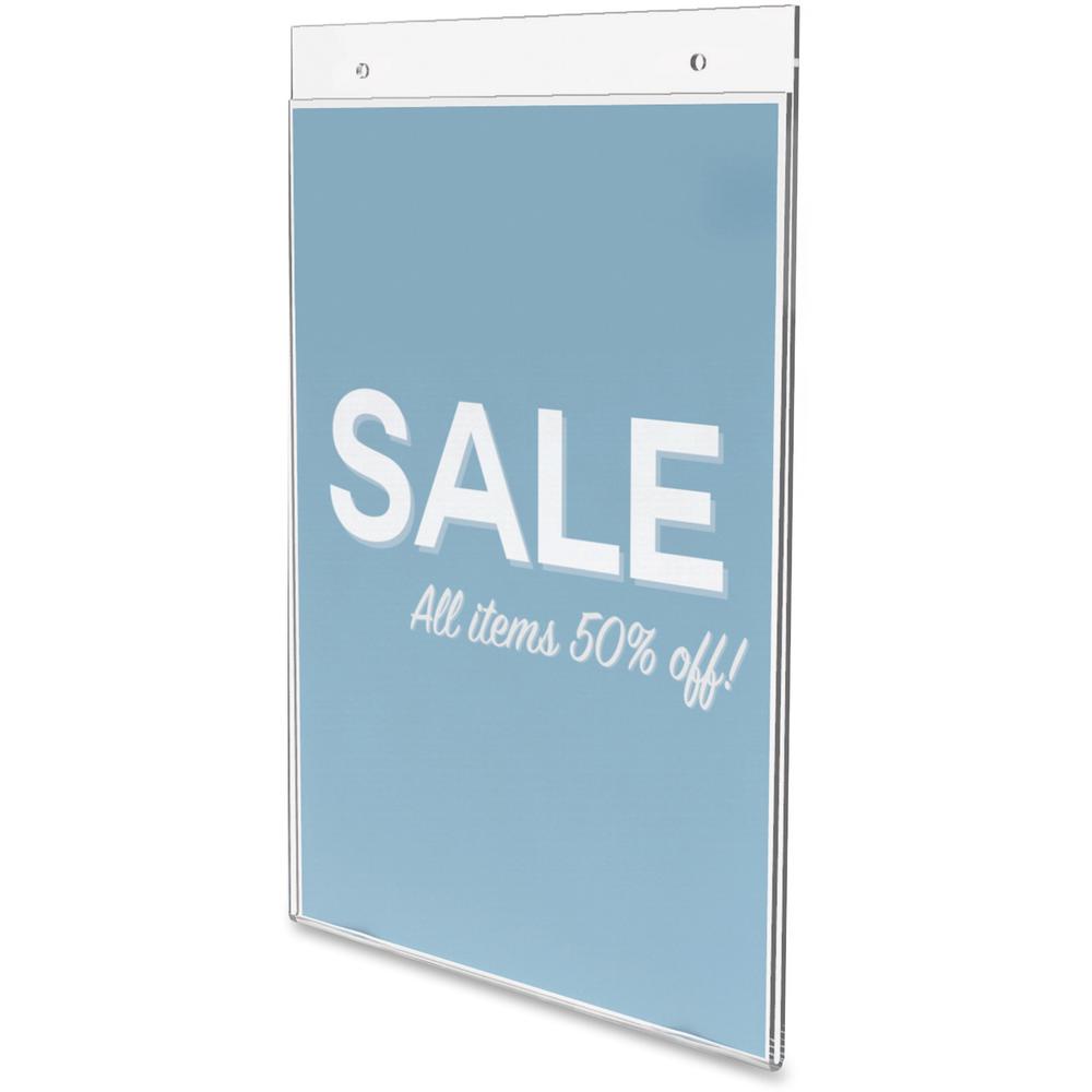 Deflecto Classic Image Wall Mount Sign Holder - 8.5" Width x 11" Height - Wall Mountable - Plastic - Clear - 1 Each. Picture 4