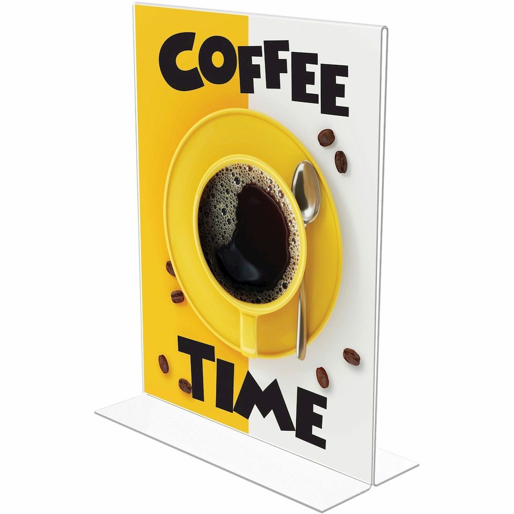 Deflecto Classic Image Double-Sided Sign Holder - 8.5" Width x 11" Height - Rectangular Shape - Self-standing, Bottom Loading - Indoor, Outdoor - Plastic - Clear - 1 Each. Picture 7