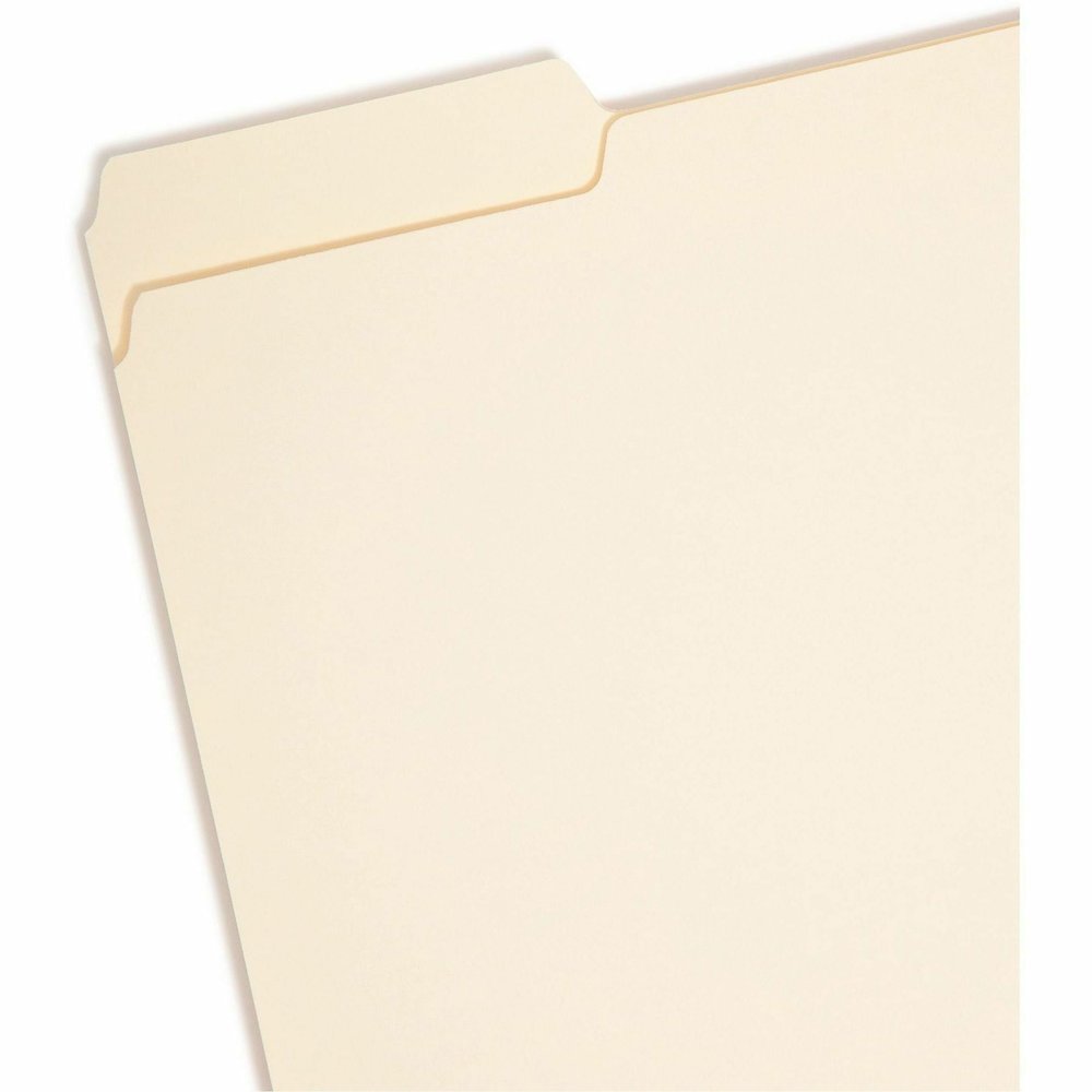 Smead 1/3 Tab Cut Letter Recycled Interior File Folder - 8 1/2" x 11" - 3/4" Expansion - Top Tab Location - Assorted Tab Position - 11 pt. - 1 Plys - Manila - 10% Recycled - 100 / Box. Picture 5