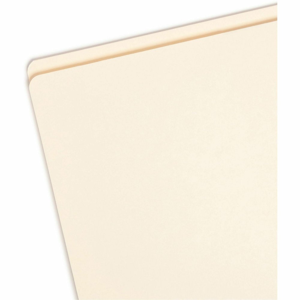 Smead Straight Tab Cut Letter Recycled Top Tab File Folder - 8 1/2" x 11" - 3/4" Expansion - 11 pt. - 2 Plys - Manila - Rounded Corner, Durable, Reinforced Tab - 10% Recycled - 100 / Box. Picture 5