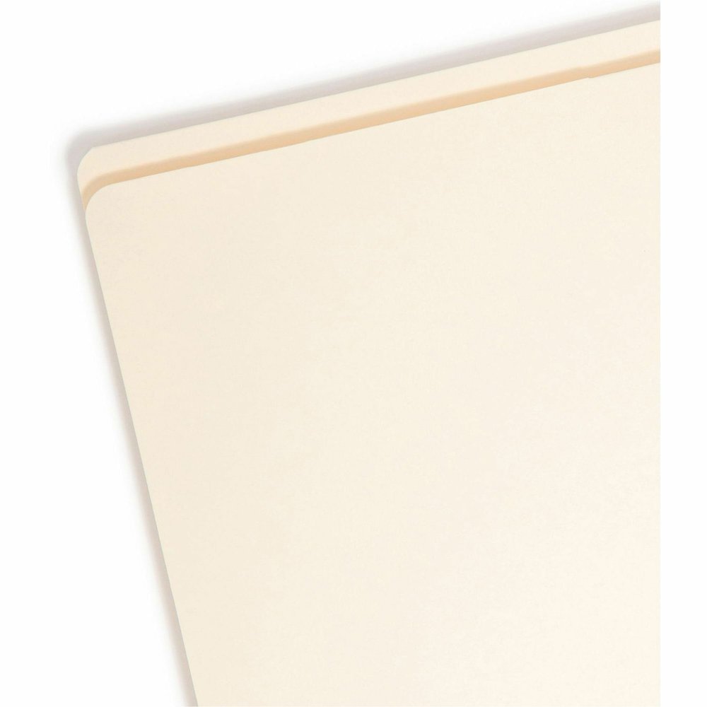 Smead Straight Tab Cut Letter Recycled Top Tab File Folder - 8 1/2" x 11" - Internal Pocket - 11 pt. - 2 Plys - Manila - Reinforced, Heavyweight - 10% Recycled - 50 / Box. Picture 6