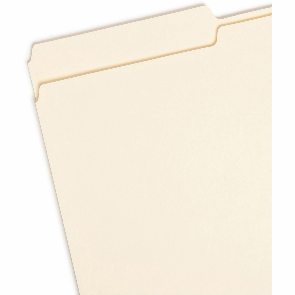 Smead 1/2 Tab Cut Letter Recycled Top Tab File Folder - 8 1/2" x 11" - 3/4" Expansion - Top Tab Location - Assorted Tab Position - 11 pt. - 1 Plys - Manila - 10% Recycled - 100 / Box. Picture 5