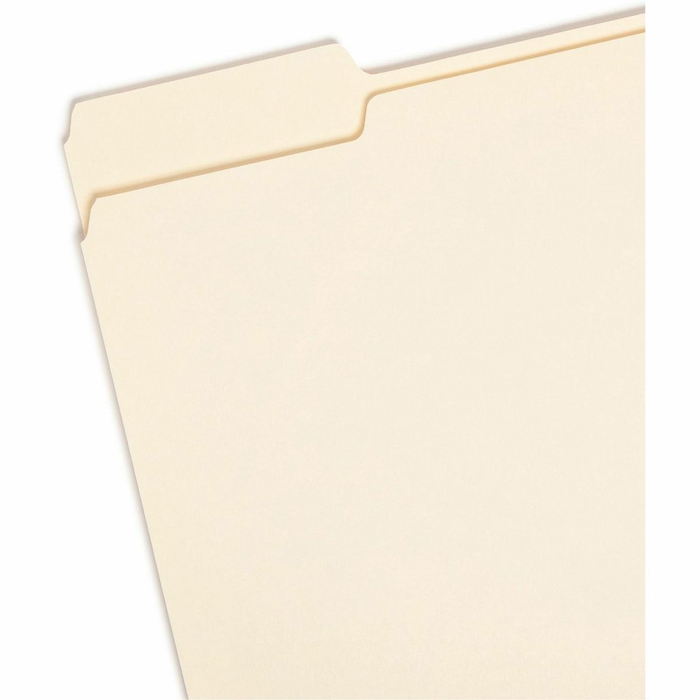 Smead 1/3 Tab Cut Letter Recycled Top Tab File Folder - 8 1/2" x 11" - 3/4" Expansion - Top Tab Location - Assorted Tab Position - 11 pt. - 1 Plys - Manila - Tab - 10% Recycled - 100 / Box. Picture 7