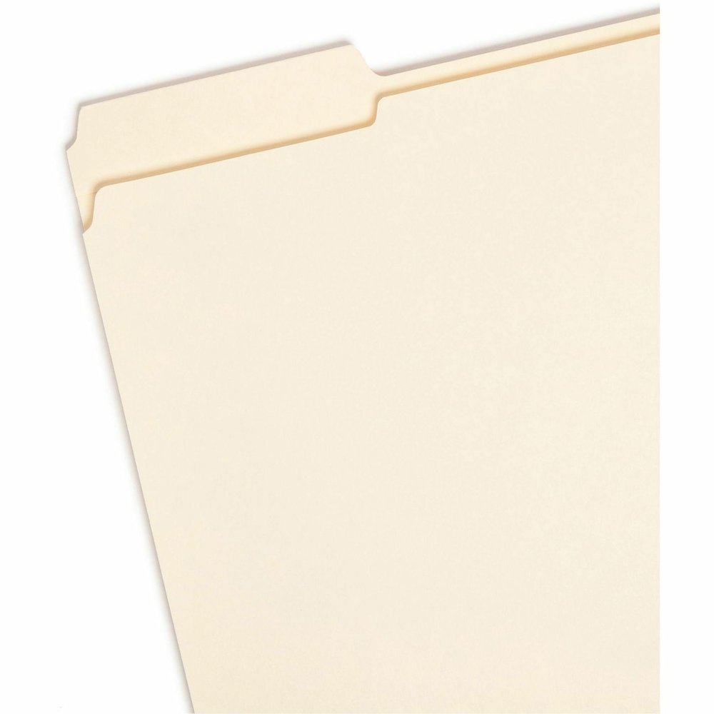Smead 1/3 Tab Cut Letter Recycled Top Tab File Folder - 8 1/2" x 11" - 3/4" Expansion - Top Tab Location - Assorted Tab Position - 11 pt. - 2 Plys - Manila - Reinforced, Durable, Reinforced Tab, Round. Picture 6
