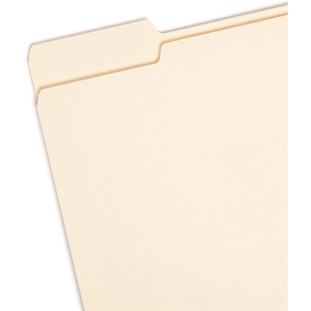 Smead 1/3 Tab Cut Letter Recycled Top Tab File Folder - 8 1/2" x 11" - 3/4" Expansion - Top Tab Location - Assorted Position Tab Position - Manila - 10% Recycled - 100 / Box. Picture 7