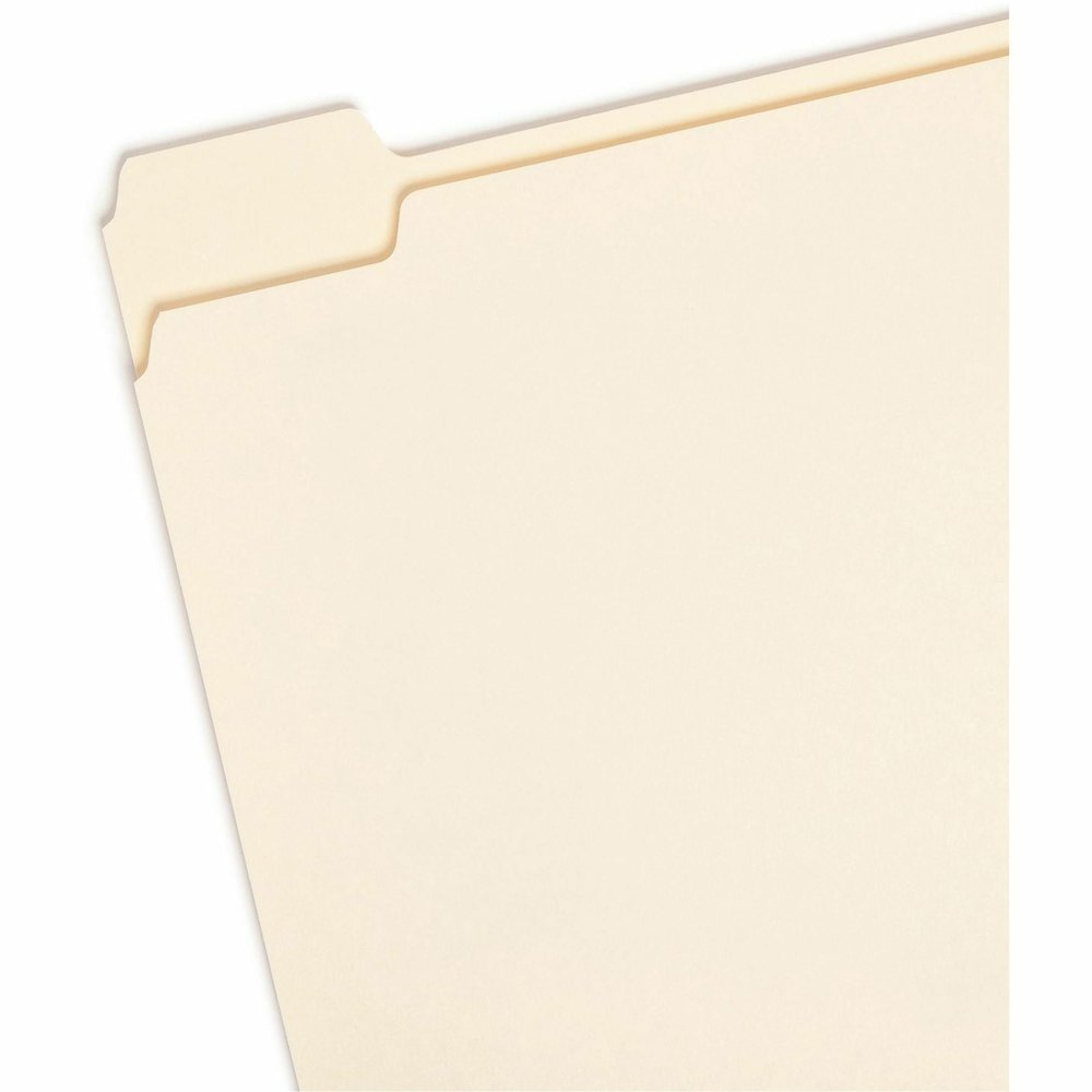 Smead 1/5 Tab Cut Letter Recycled Top Tab File Folder - 8 1/2" x 11" - 3/4" Expansion - Top Tab Location - Assorted Tab Position - 11 pt. - 1 Plys - Manila - 10% Recycled - 100 / Box. Picture 5