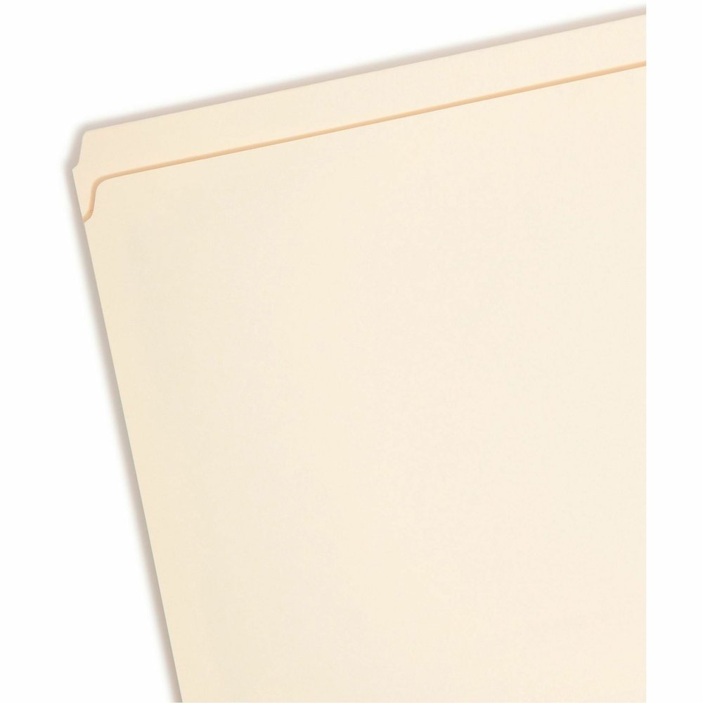 Smead Straight Tab Cut Letter Recycled Fastener Folder - 8 1/2" x 11" - 3/4" Expansion - 1 x 2K Fastener - 2" for Folder - 11 pt. - 2 Plys - Manila - Reinforced Tab - 10% Recycled - 50 / Box. Picture 4