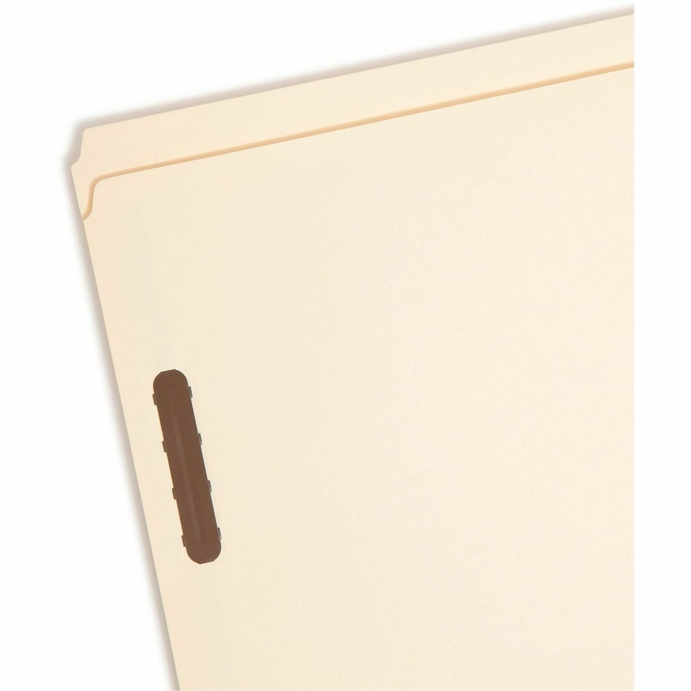 Smead Straight Tab Cut Letter Recycled Fastener Folder - 8 1/2" x 11" - 3/4" Expansion - 2 x 2K Fastener - 2" for Folder - 11 pt. - 2 Plys - Manila - Reinforced Tab - 10% Recycled - 50 / Box. Picture 5