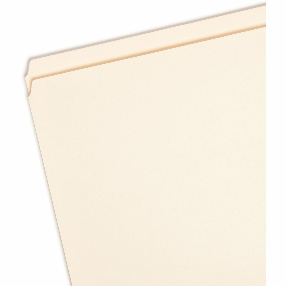 Smead Straight Tab Cut Legal Recycled Top Tab File Folder - 8 1/2" x 14" - 3/4" Expansion - 11 pt. - 2 Plys - Manila - Rounded Corner, Durable, Reinforced Tab - 10% Recycled - 100 / Box. Picture 5