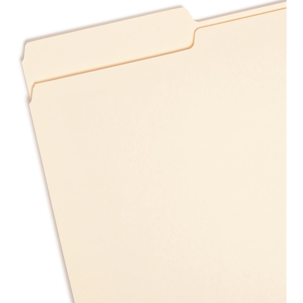 Smead 1/3 Tab Cut Legal Recycled Top Tab File Folder - 8 1/2" x 14" - 3/4" Expansion - Top Tab Location - Assorted Tab Position - 11 pt. - 1 Plys - Manila - 10% Recycled - 100 / Box. Picture 5