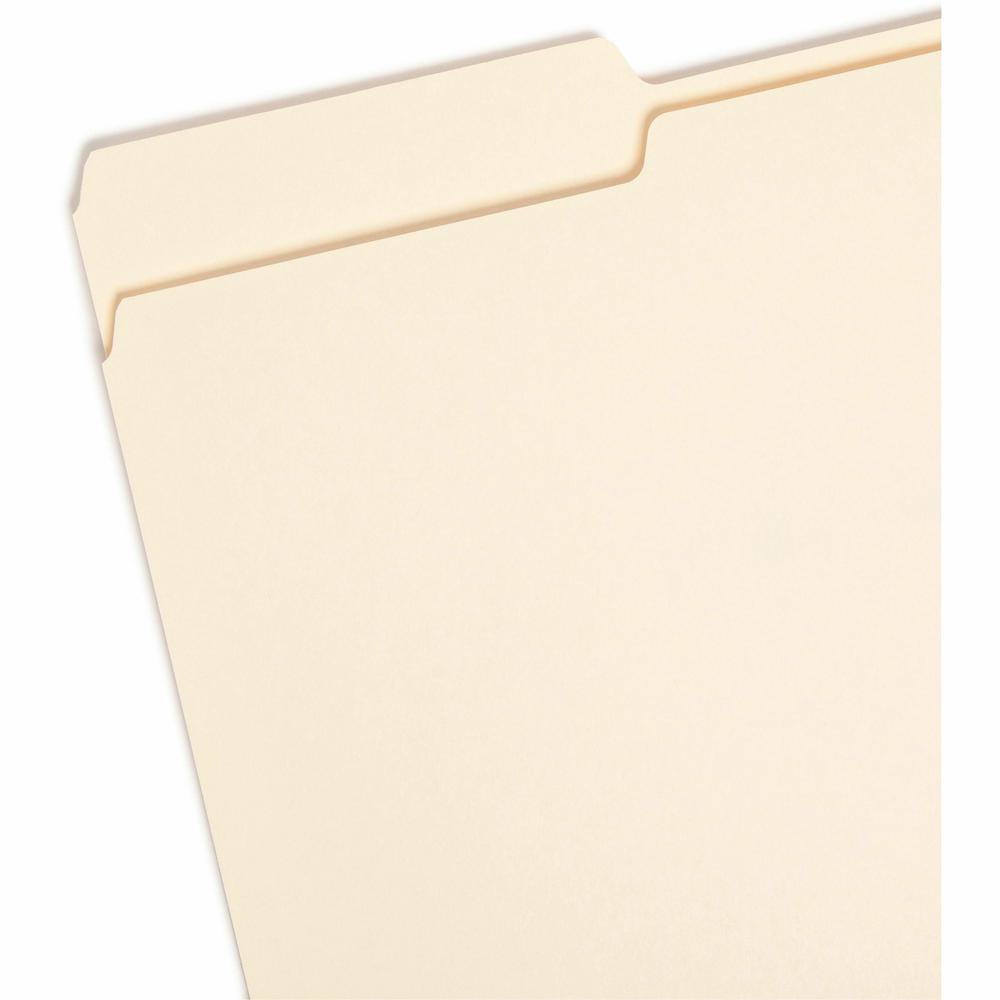 Smead 1/3 Tab Cut Legal Recycled Top Tab File Folder - 8 1/2" x 14" - 3/4" Expansion - Top Tab Location - First Tab Position - Manila - Manila - 10% Recycled - 100 / Box. Picture 5