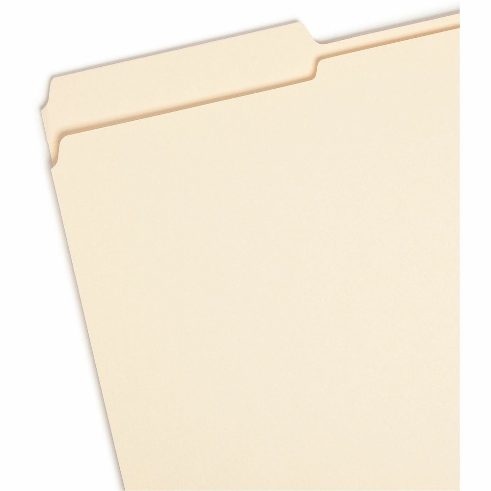 Smead 1/3 Tab Cut Legal Recycled Top Tab File Folder - 8 1/2" x 14" - 3/4" Expansion - Top Tab Location - Assorted Tab Position - 11 pt. - 2 Plys - Manila - Reinforced, Rounded Corner, Durable, Reinfo. Picture 5