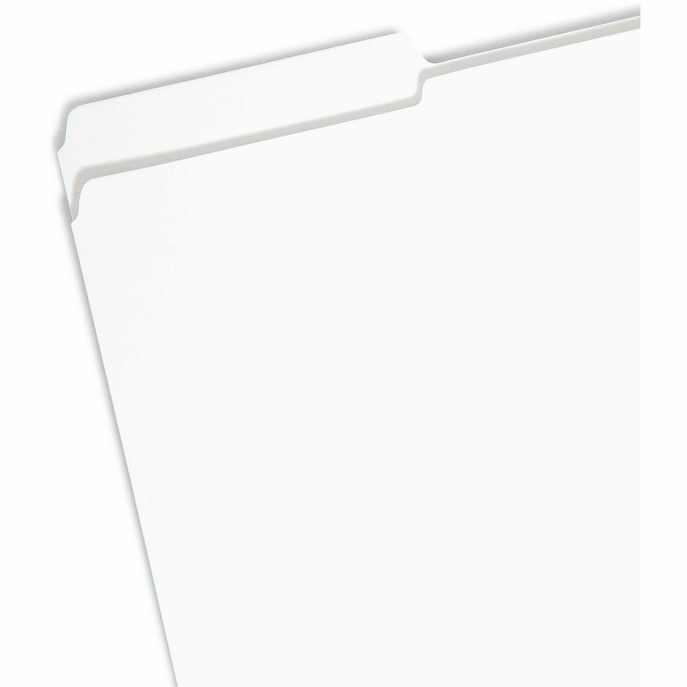 Smead Colored 1/3 Tab Cut Legal Recycled Top Tab File Folder - 8 1/2" x 14" - 3/4" Expansion - Top Tab Location - Assorted Tab Position - 11 pt. - 2 Plys - White - 10% Recycled - 100 / Box. Picture 4
