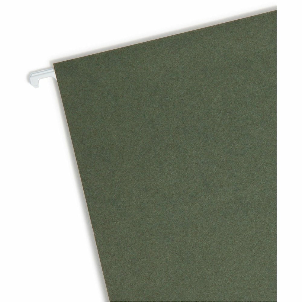 Smead Letter Recycled Hanging Folder - 8 1/2" x 11" - 2" Expansion - 11 pt. - Vinyl - Standard Green - 10% Recycled - 25 / Box. Picture 5