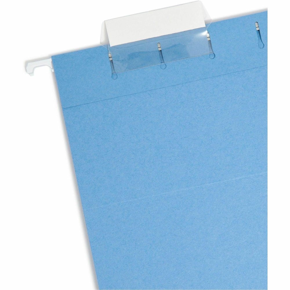 Smead 1/5 Tab Cut Legal Recycled Hanging Folder - 8 1/2" x 14" - Top Tab Location - Assorted Tab Position - 11 pt. - Vinyl - Blue, Green, Orange, Red, Yellow - 10% Recycled - 25 / Box. Picture 5