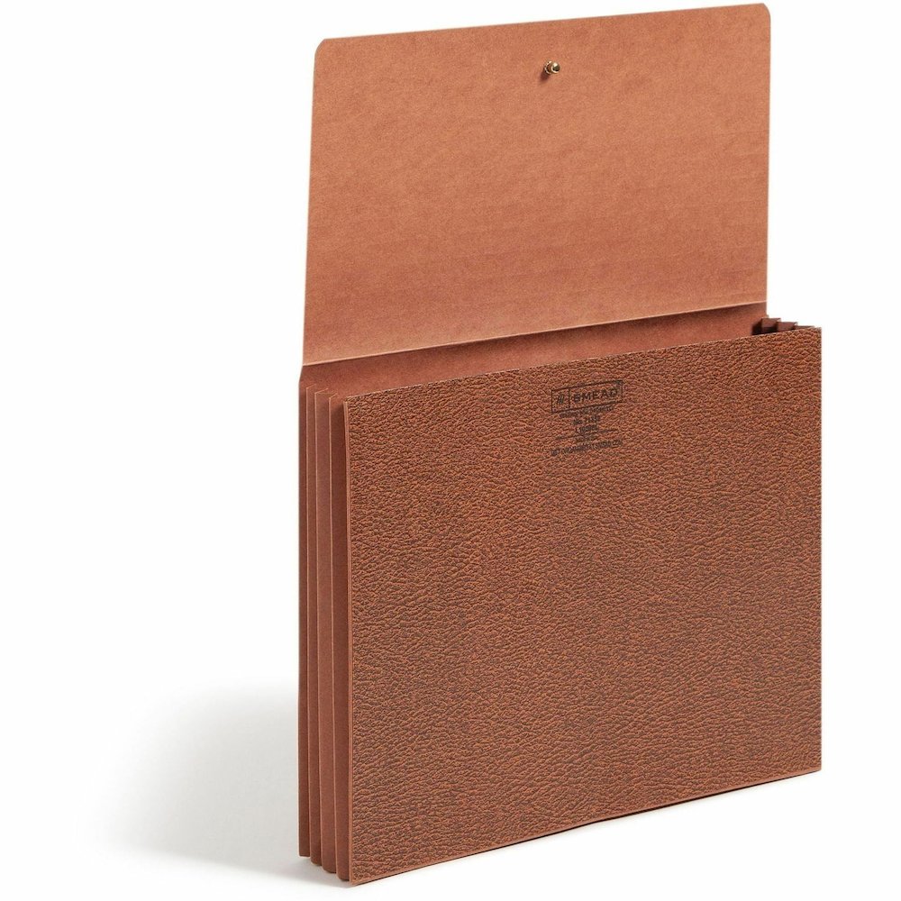 Smead Letter Recycled File Wallet - 8 1/2" x 11" - 3 1/2" Expansion - Redrope - Elastic Closure, Reinforced Gusset, Flap - 30% Recycled - 1 Each. Picture 7