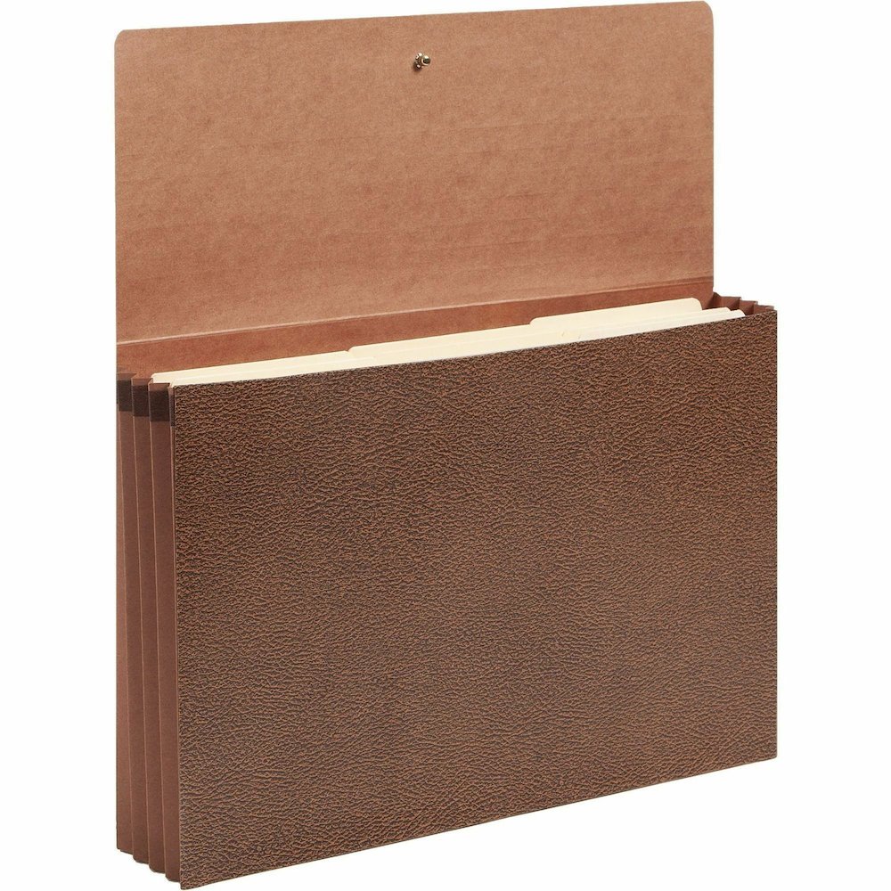 Smead Legal Recycled File Wallet - 8 1/2" x 14" - 3 1/2" Expansion - Redrope - Elastic Closure, Reinforced Gusset, Flap - 30% Recycled - 1 Each. Picture 7