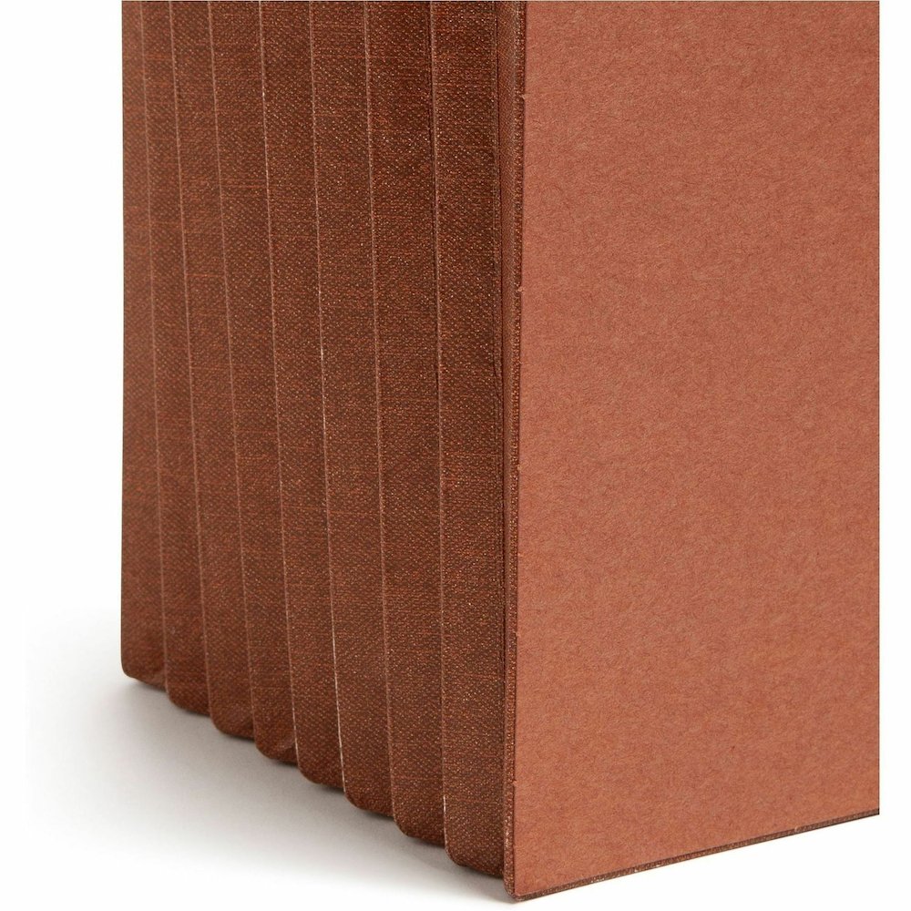 Smead TUFF Straight Tab Cut Letter Recycled File Pocket - 8 1/2" x 11" - 7" Expansion - 16.5 pt. - 2 Plys - Redrope - Rip Resistant, Tear Resistant, Reinforced Tab, Heavyweight Cover - 30% Recycled - . Picture 4