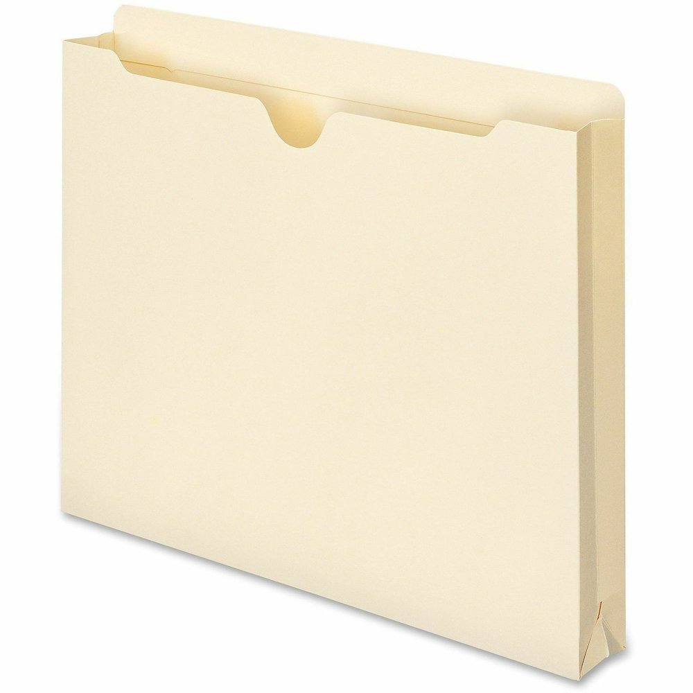 Smead Straight Tab Cut Letter Recycled File Jacket - 8 1/2" x 11" - 1 1/2" Expansion - 11 pt. - 2 Plys - Manila - Reinforced, Slip Resistant - 10% Recycled - 50 / Box. Picture 6
