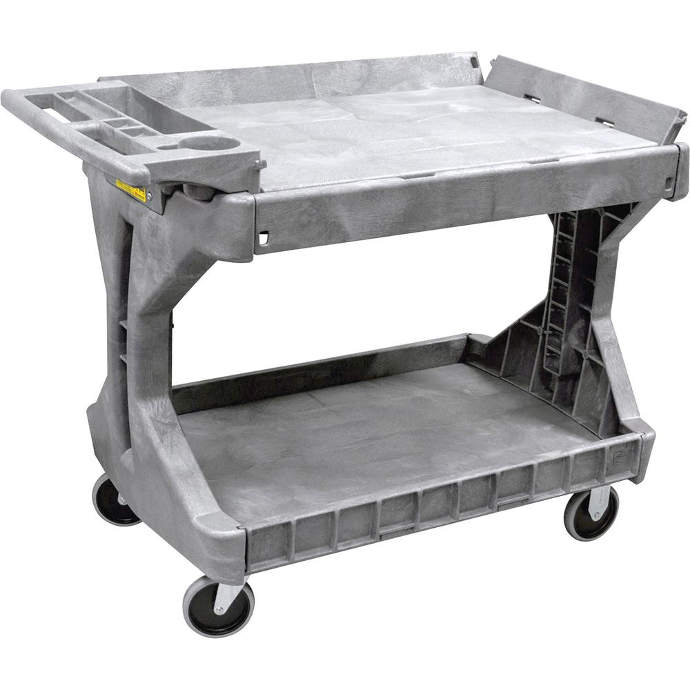 Akro-Mils ProCart Utility Cart - 400 lb Capacity - Plastic Foam - x 45" Width x 24" Depth x 35" Height - Gray - 1 Each. Picture 6