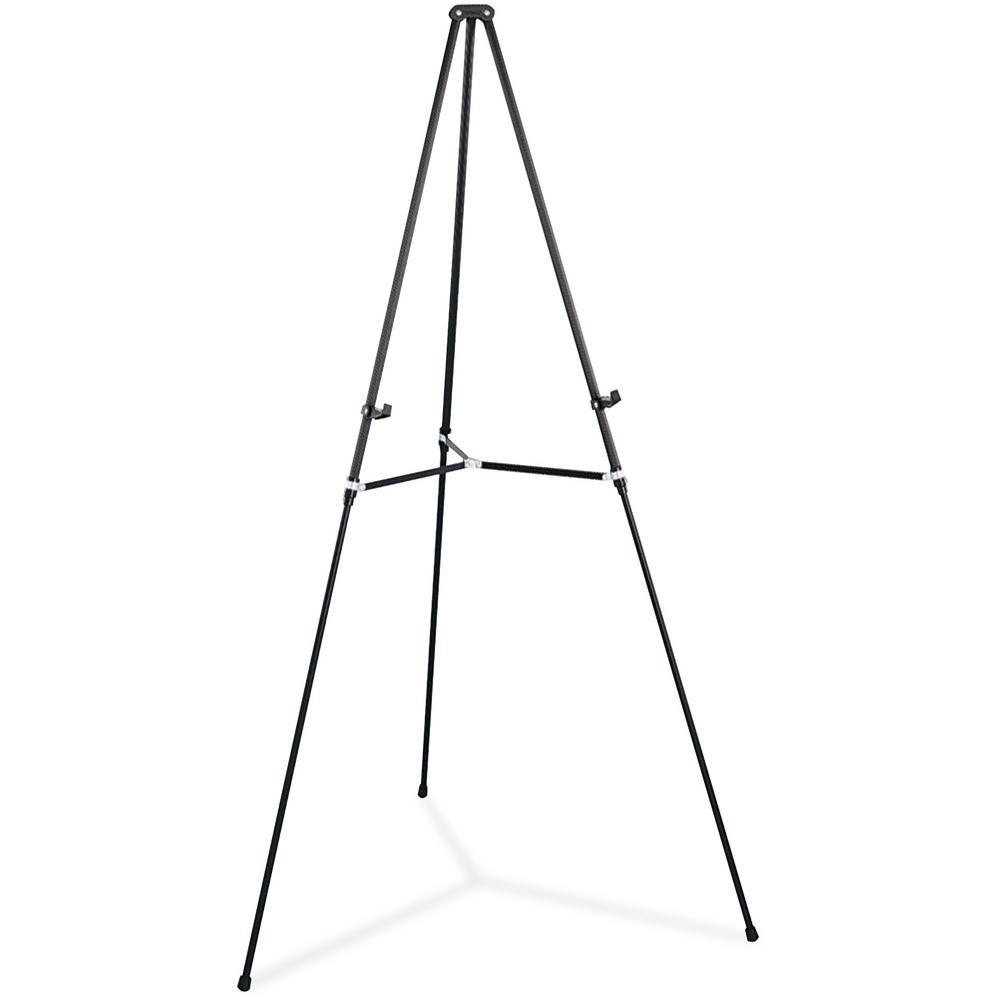 Quartet Lightweight Telescoping Display Easel - 25 lb Load Capacity - 66" Height - Aluminum, Steel, Metal - Black. Picture 4