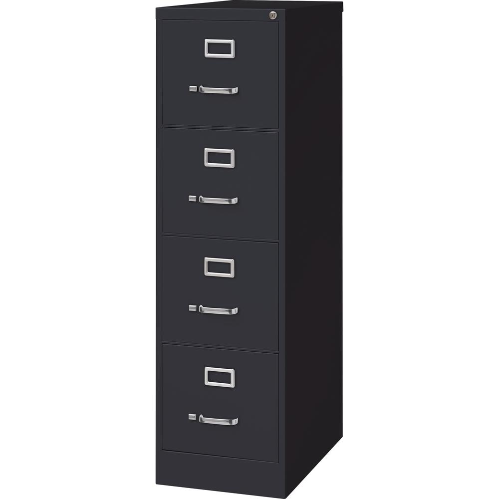 Lorell Fortress Series 25" Commercial-Grade Vertical File Cabinet - 15" Width x 25" Depth x 52" Height - 4 x Drawer(s) for File - Letter - Vertical - Security Lock, Ball-bearing Suspension, Heavy Duty. Picture 5