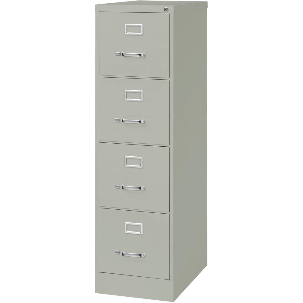 Lorell Fortress Series 25" Commercial-Grade Vertical File Cabinet - 15" Width x 25" Depth x 52" Height - 4 x Drawer(s) for File - Letter - Vertical - Security Lock, Ball-bearing Suspension, Heavy Duty. Picture 4