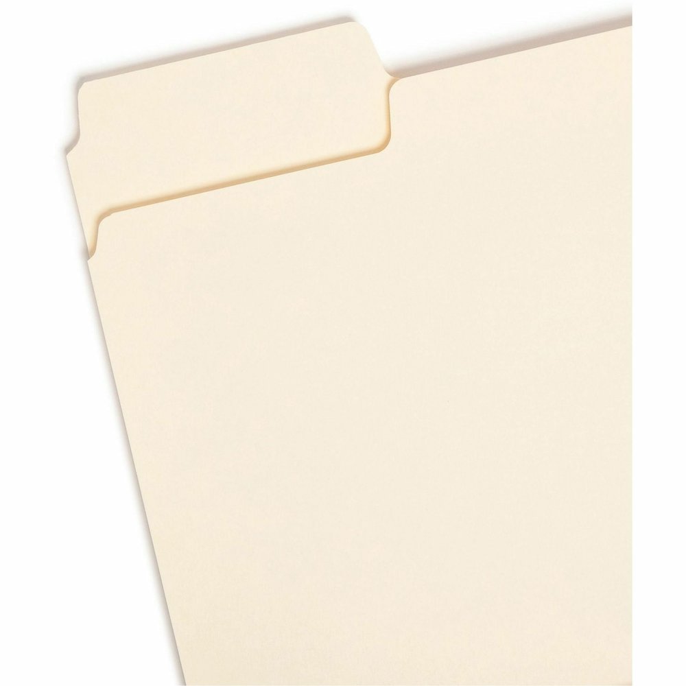 Smead SuperTab 1/3 Tab Cut Letter Recycled Top Tab File Folder - 8 1/2" x 11" - 3/4" Expansion - Top Tab Location - Assorted Tab Position - 11 pt. - 1 Plys - Manila - 10% Recycled - 100 / Box. Picture 6