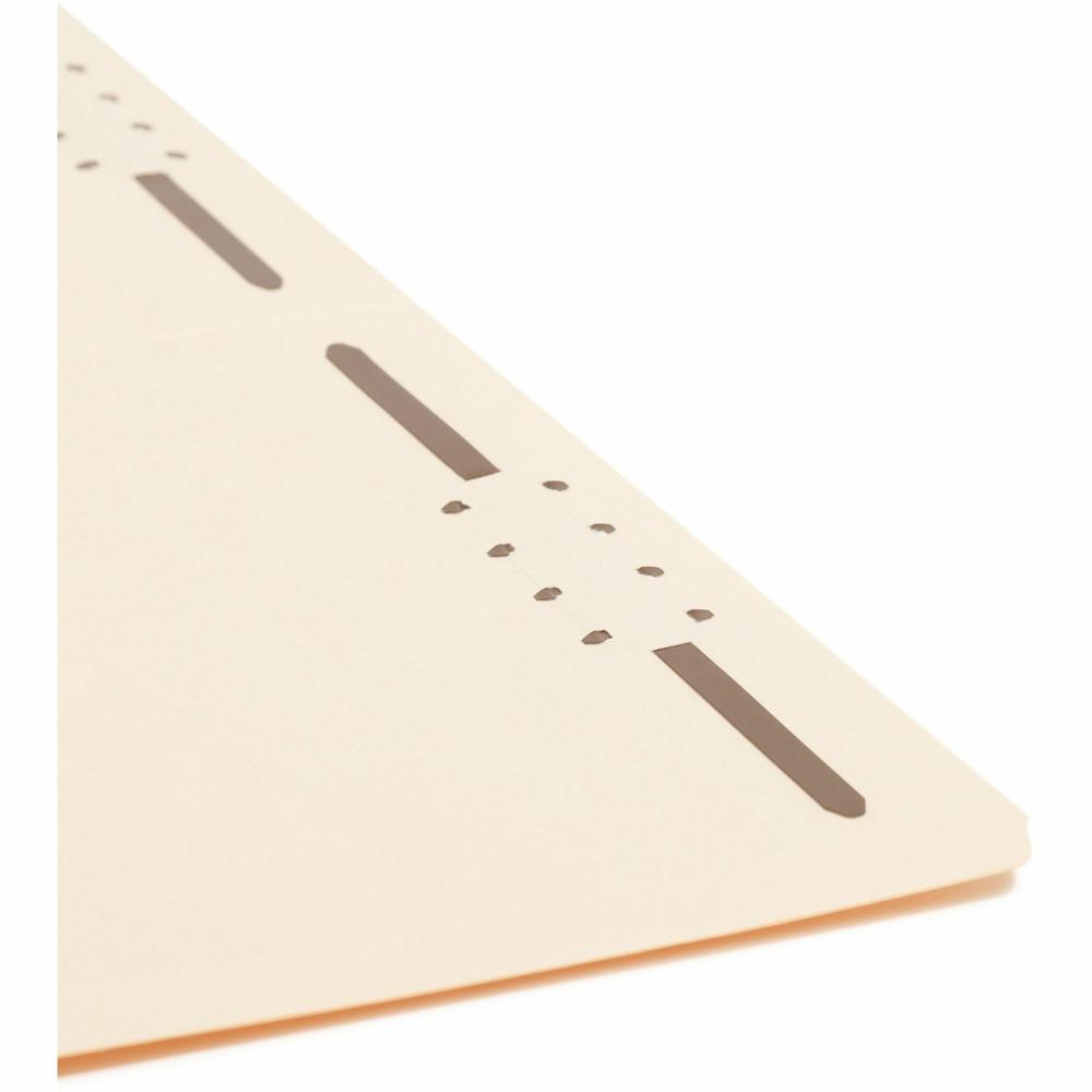 Smead 1/3 Tab Cut Legal Recycled Fastener Folder - 8 1/2" x 14" - 2 x 2K Fastener(s) - Manila - Manila - 10% Recycled - 50 / Box. Picture 5