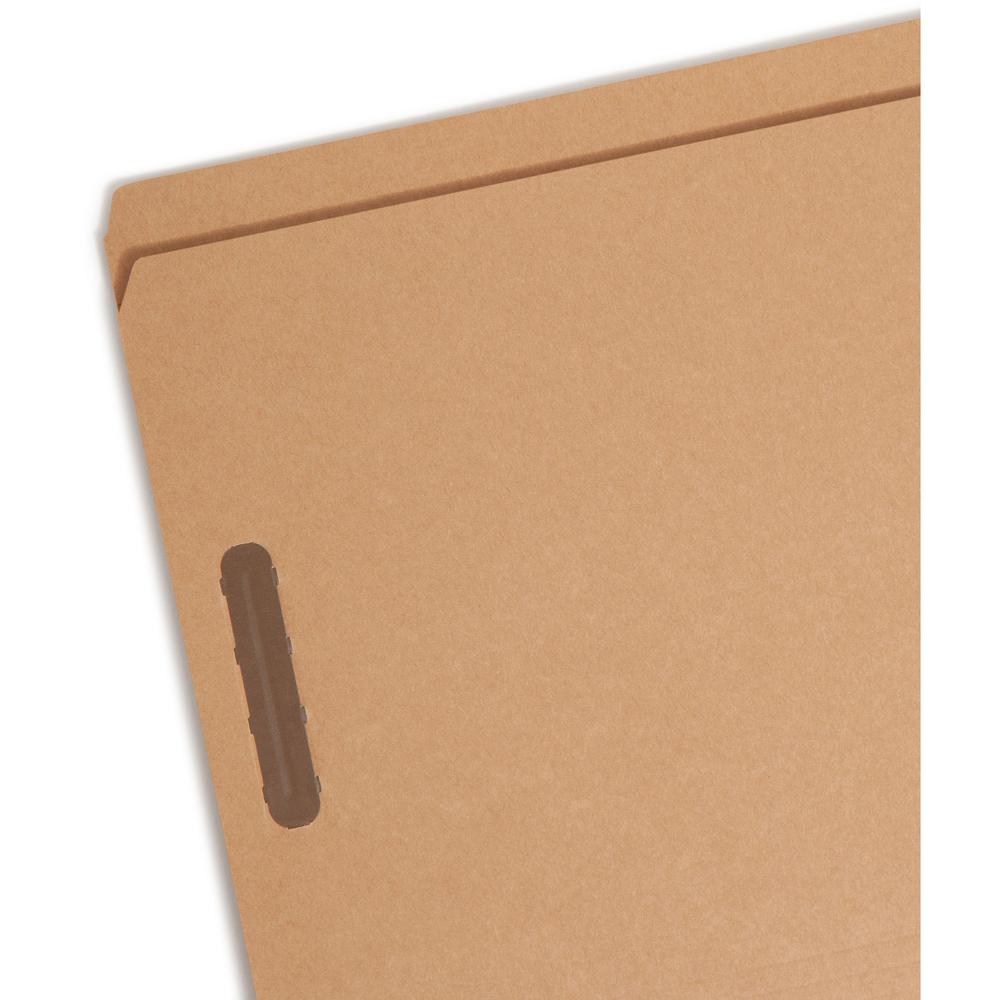 Smead Straight Tab Cut Letter Recycled Fastener Folder - 8 1/2" x 11" - 2 x 2K Fastener(s) - Kraft - Kraft - 10% Recycled - 50 / Box. Picture 5