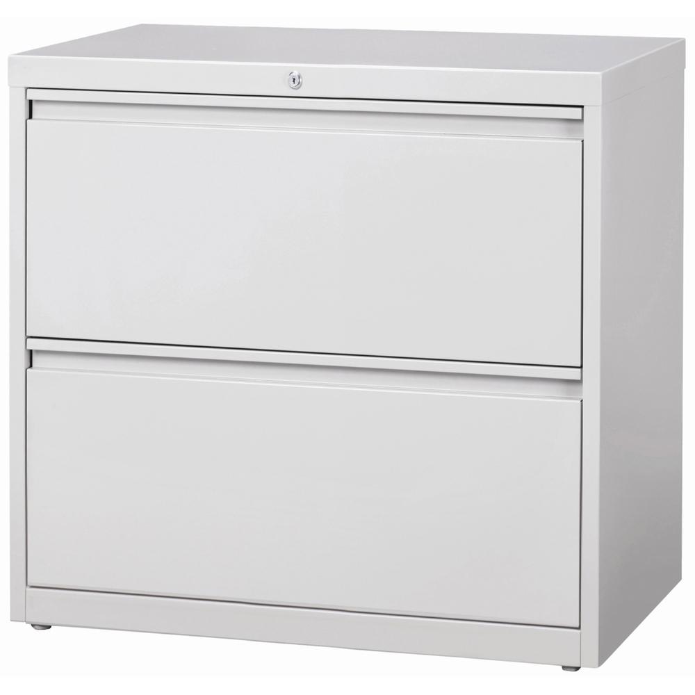 Lorell Fortress Series Lateral File - 36" Width x 18.6" Depth x 28.1" Height - 2 x Drawer(s) for File - Legal, Letter, A4 - Lateral - Rust Proof, Leveling Glide, Interlocking, Ball-bearing Suspension,. Picture 2