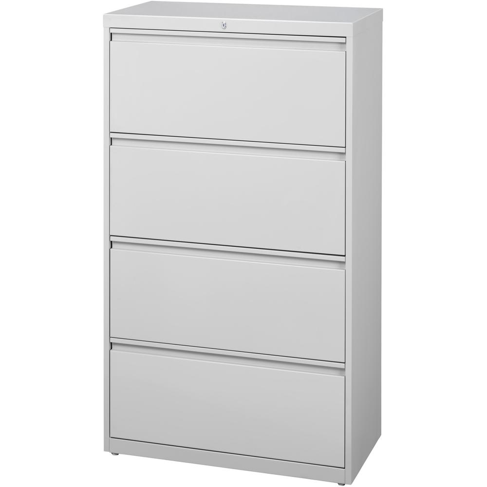 Lorell Fortress Series Lateral File - 36" Width x 18.6" Depth x 52.5" Height - 4 x Drawer(s) for File - Legal, Letter, A4 - Lateral - Rust Proof, Leveling Glide, Interlocking, Ball-bearing Suspension,. Picture 3