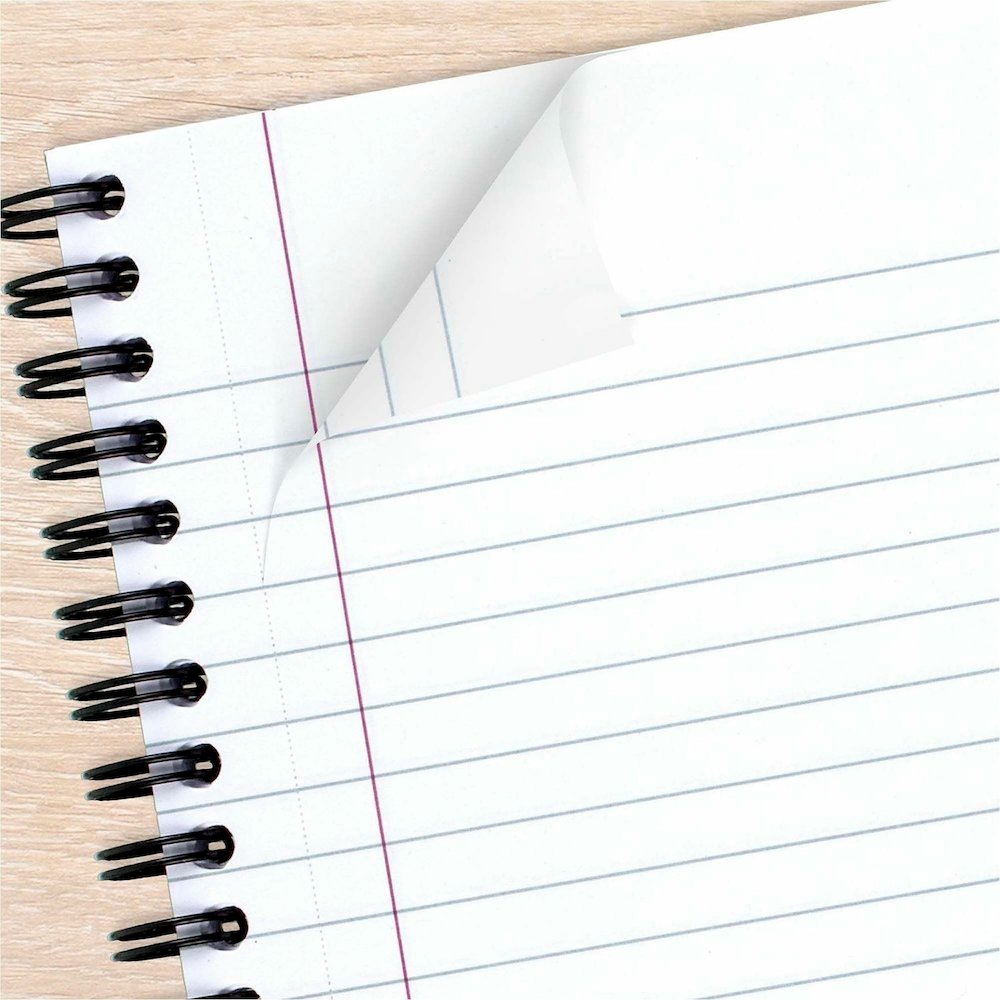 Cambridge Limited Business Notebooks - 80 Sheets - Wire Bound - Legal Ruled Front Ruling - 0.28" Ruled - 20 lb Basis Weight - 8 1/4" x 11" Sheet Size - Black Binding - Black Linen Cover - Perforated, . Picture 7