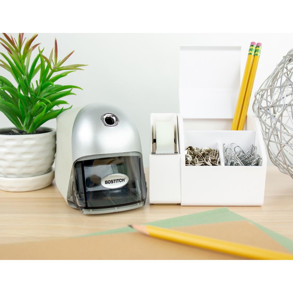 Bostitch Electric Pencil Sharpener - Desktop - 1 Hole(s) - 3.5" Height x 7.5" Width x 4.3" Depth - Gray, Silver - 1 Each. Picture 5