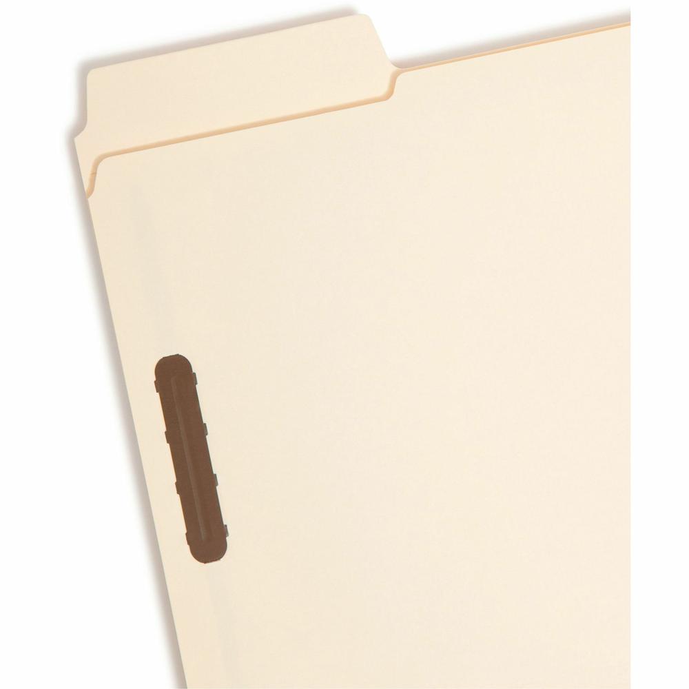 Smead SuperTab 1/3 Tab Cut Letter Recycled Fastener Folder - 8 1/2" x 11" - 3/4" Expansion - 2 x 2K Fastener(s) - 2" Fastener Capacity - Top Tab Location - Assorted Position Tab Position - Manila - Ma. Picture 5