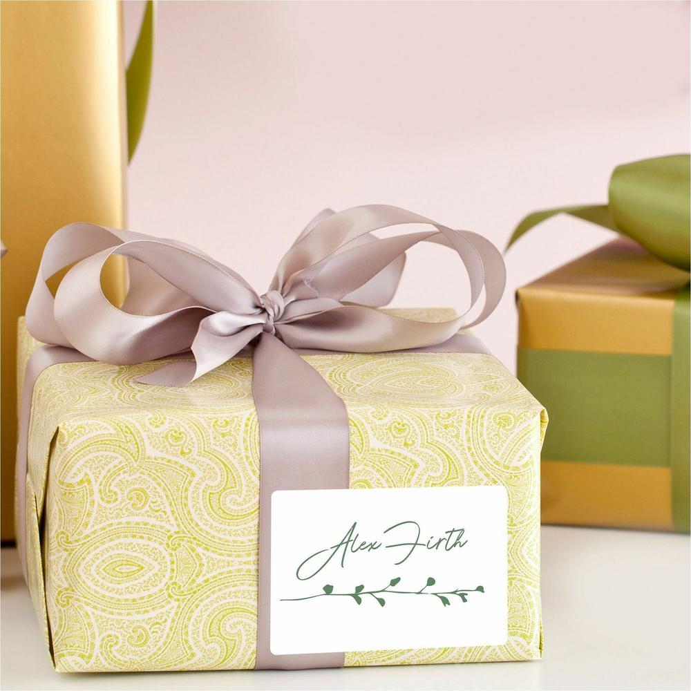 Avery&reg; Eco-friendly Premium Name Badge Labels - 2 21/64" Width x 3 3/8" Length - Removable Adhesive - Rectangle - Laser, Inkjet - White - Paper - 8 / Sheet - 50 Total Sheets - 400 Total Label(s) -. Picture 5