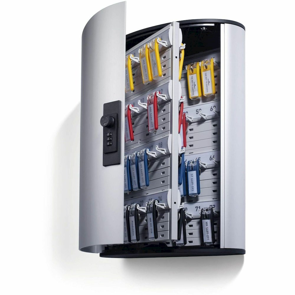 DURABLE Key Box Code Cabinet - 11.1" Width x 4.8" Depth x 15.7" Height - Security Lock - Silver - Aluminum. Picture 4
