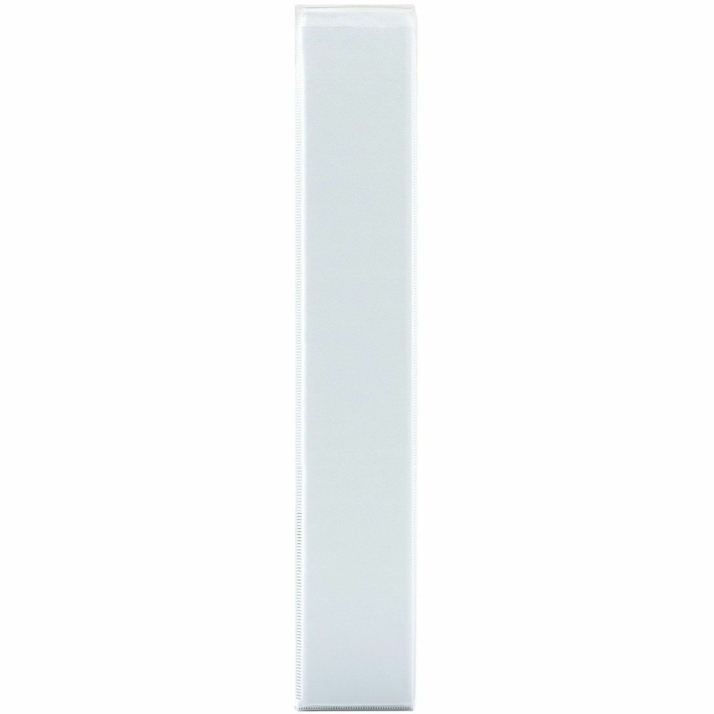 Business Source Round-ring View Binder - 1 1/2" Binder Capacity - Letter - 8 1/2" x 11" Sheet Size - 350 Sheet Capacity - Fastener: Round Ring - Pocket: 2, Internal - Polypropylene, Chipboard - White . Picture 5