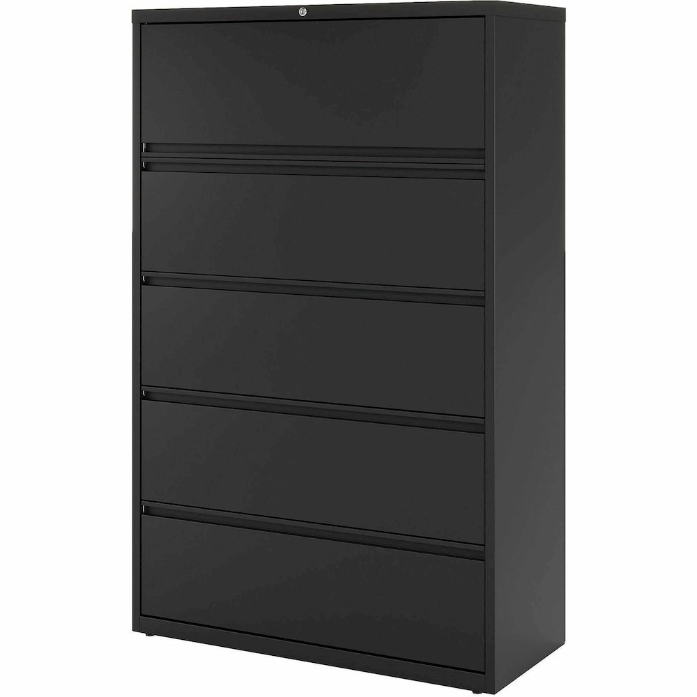 Lorell Fortress Series Lateral File - 42" Width x 18.6" Depth x 67.7" Height - 5 x Drawer(s) for File - Letter, Legal, A4 - Lateral - Interlocking, Label Holder, Leveling Glide, Ball-bearing Suspensio. Picture 8