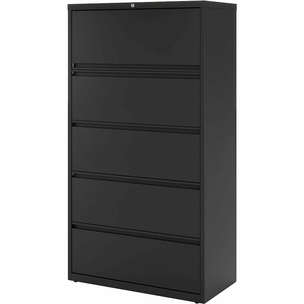 Lorell Fortress Series Lateral File - 36" Width x 18.6" Depth x 67.7" Height - 5 x Drawer(s) for File - Letter, Legal, A4 - Lateral - Rust Proof, Interlocking, Leveling Glide, Ball-bearing Suspension,. Picture 8