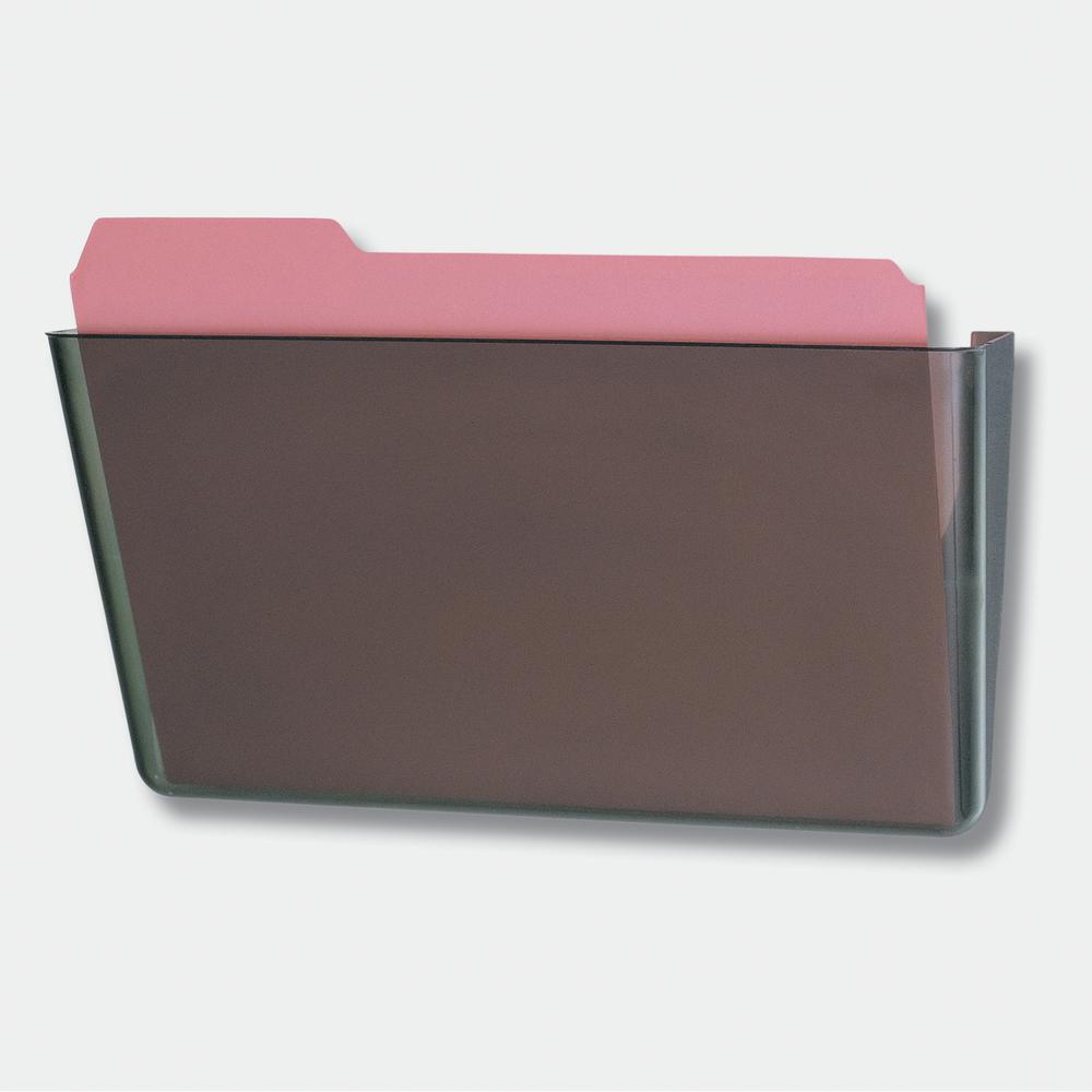 Officemate Mountable Wall File - 7" Height x 13" Width x 4.1" Depth - Smoke - Plastic - 1 Each. Picture 9