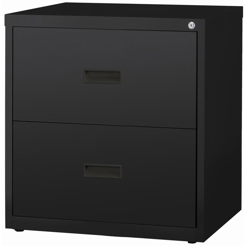 Lorell Value Lateral File - 2-Drawer - 30" Width x 18.6" Depth x 28.1" Height - 2 x Drawer(s) for File - A4, Letter, Legal - Interlocking, Ball-bearing Suspension, Adjustable Glide, Locking Drawer - B. Picture 2