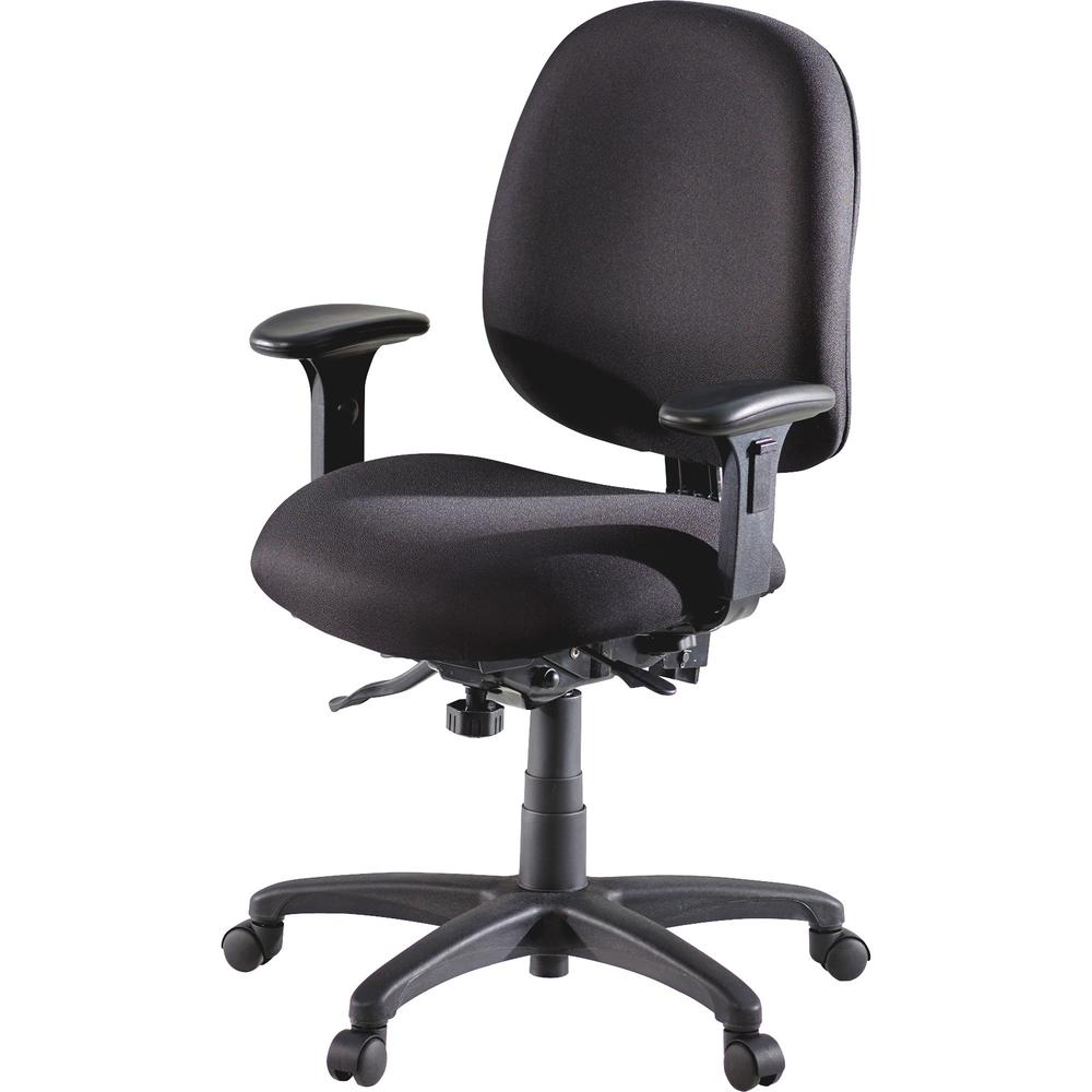 Lorell High-Performance Eronomic Task Chair - Black Seat Color - Black Back Color - Metal Frame Material - 5-star Base - 1 Each. Picture 4