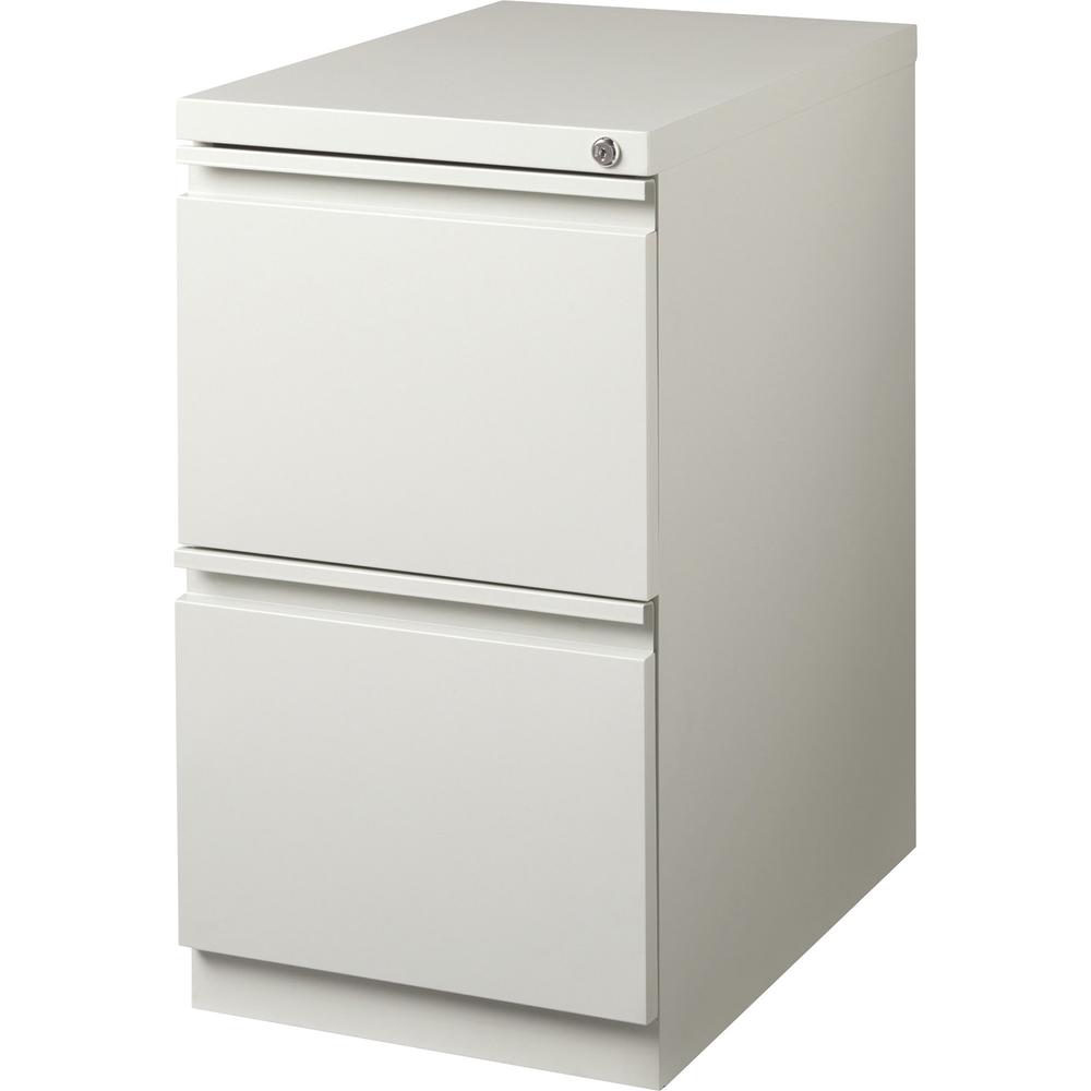 Lorell 23" File/File Mobile File Cabinet with Full-Width Pull - 15" Width x 22.9" Depth x 27.7" Height - 2 x Drawer(s) for File - Letter - Vertical - Ball-bearing Suspension, Security Lock, Recessed H. Picture 7